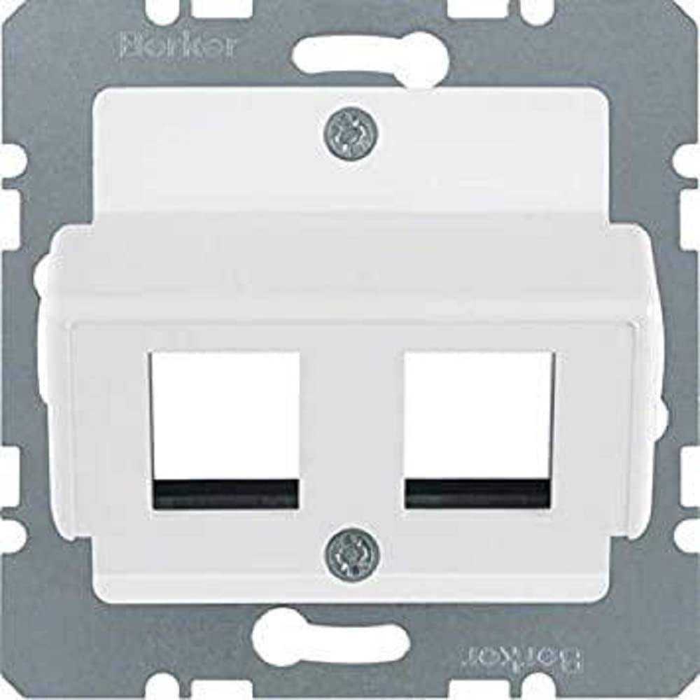 Berker 14631909 Zentralplatte für AMP Modular Jacks Zentralplattensystem polarweiß, matt/samt Mesch Shop Berker 14631909 Zentralplatte für AMP Modular Jacks Zentralplattensystem polarweiß, matt/samt Mesch Shop